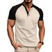 Men's Slim Fit Crew Neck Short Sleeve T-Shirt Breathable Casual Waffle Knit American Style Summer Top_viptrois.com