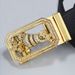 Men's Leather Belt With Rhinestones Inlaid With Zodiac Signs Automatic Buckle Fashionable Belt For Young People_viptrois.com