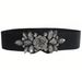 Hot Selling Rhinestone Elastic Waistband For Women, Stretchy Colorful Crystal Decorated Skirt Coat Women's Waist Belt_viptrois.com