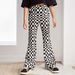 Mother & Kids INS Girls Spring And Autumn Plaid Bell Bottom Pants Children's Leisure Sports New Pants_viptrois.com