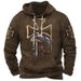Men's American Flag & Animal Print Hoodie – 3D Digital Printing Summer Streetwear (Black/White/Grey, Oversized Fit, Machine Washable)_viptrois.com