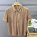 Men's Clothing Summer Thin Fashion Hollow Short Sleeved Shirt Handsome Light Luxury Drape Shirt_viptrois.com