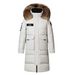Men's Clothing Long Down Coat With Raccoon Fur Hood - 90% White Goose Down, Waterproof & Windproof, Ultra-Warm Winter Parka For Extreme Cold_viptrois.com