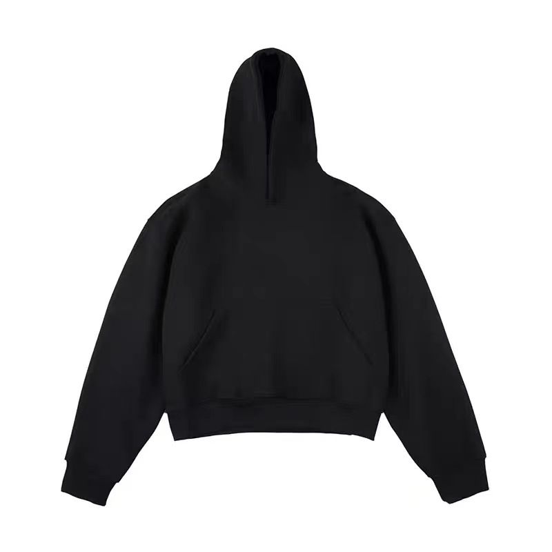 450G Heavy American High Street Trendy Brand Cleanfit Short Silhouette Hooded Sweater Men's And Women's Loose Thickened Hoodie_viptrois.com