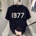 Camiseta Algodón Puro Estilo Americano Moderno, Impresión Digital Simple, Camiseta Verano Para Hombres, Cuello Redondo,_viptrois.com