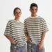 Men's Clothing Men's Mesh Short Sleeved High Quality Striped Round Neck Boxy Short Sleeved T Shirt Men_viptrois.com