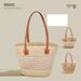Women's Shoulder Bags Single-shoulder Large-capacity Women's Bag, Beach Vacation Woven Tote Bag, Fashionable Straw Woven Bag, Hand-held Beach Bag_viptrois.com