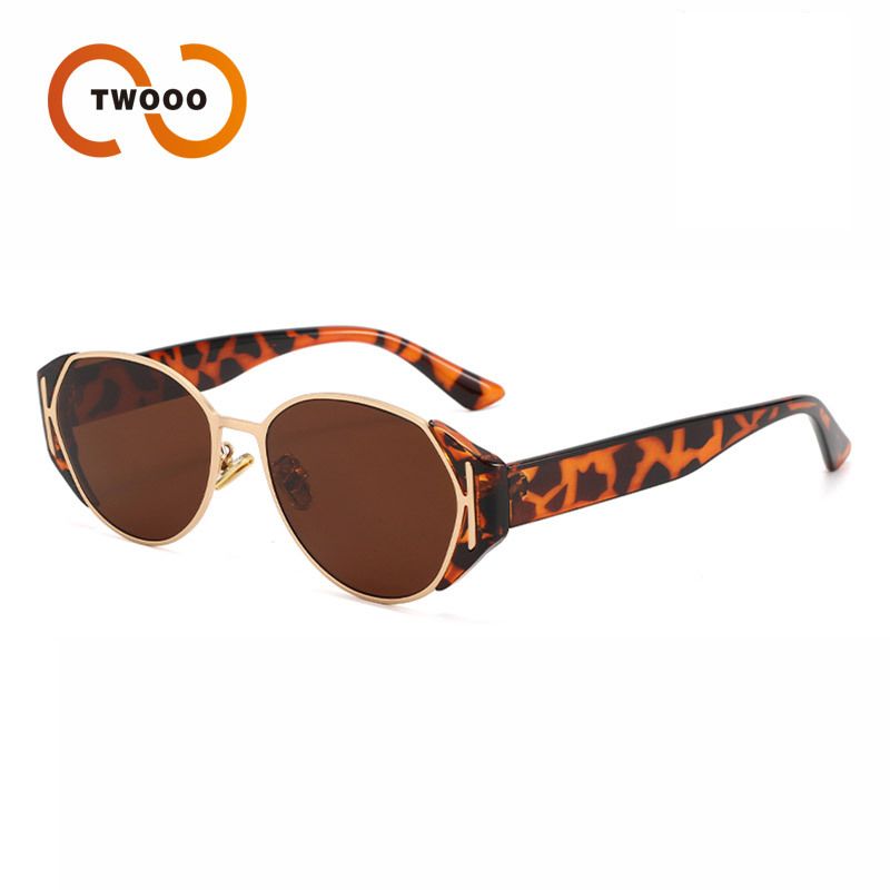 Two Circles Retro Square Sunglasses For Women - Slim Lightweight Frame With UV400 Protection_viptrois.com