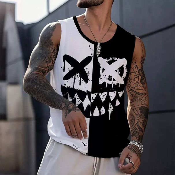 2025 Men's Sleeveless Vest, Summer Loose-fitting Sports Fitness Men's Summer Sleeveless Clothing_viptrois.com