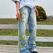 Men's Clothing Floral Embroidered Jeans Men Women - Loose Fit Straight Leg Distressed Denim Pants Vintage Wash Comfortable Cotton Blend Streetwear_viptrois.com