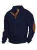 European And American Autumn And Winter Men's Jacquard Knitted Sweatshirt, European-style Outdoor Casual Stand-up Collar Long-sleeved Pullover_viptrois.com