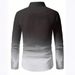 Spring And Autumn New Men's Gradient Color Casual Loose Long Sleeved Shirt_viptrois.com