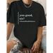 100% Algodón Camiseta De Terapeuta Femenina Positiva Mental Health Matters You Good Sis_viptrois.com