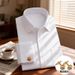 French Style Men's Dress Shirt – Classic Long Sleeve Button-Up With Cufflinks, Premium Cotton Blend, Plus Size Available (S-3XL)_viptrois.com