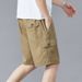 K Shorts, Men's Cropped Pants, Loose Workwear, Big Waistband, Big Shorts_viptrois.com