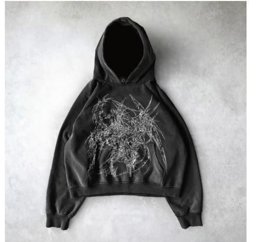 2024 New Cotton Hooded Sweatshirt Printed National Trend Treasure Boy Hoodie Pullover Top_viptrois.com