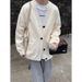 2025 New Knitted Cardigan Jacket For Men, Lazy With A Sense Of Sophistication, Spring And Autumn Outfit, Korean Style_viptrois.com