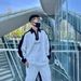 Men's Clothing Spring and autumn color matching casual sports suit for men style brand handsome fashion loose sweater pants two piece suit for men_viptrois.com