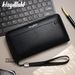 Men's Wallet PU Leather Men's Long Wallet Large Capacity Multi Card Slots Clutch Wallet Business Wallet_viptrois.com