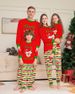 Christmas Snowman Snowflake letters cartoon Christmas parent-child suit printed homewear pajamas_viptrois.com