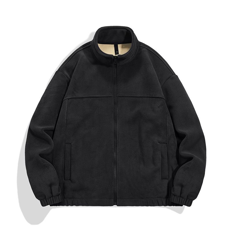 Unisex Heavyweight Fleece Jacket – -Inspired Zip-Up Pullover With Stand Collar (M-4XL, 3 Colors)_viptrois.com
