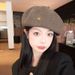 Autumn Winter New For Women Korean Style Woolen Beret Fashionable Large Head Circumference Face Slimming Octagonal_viptrois.com