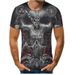 New Skull 3D Digital Printed Men's Round Neck T-shirt_viptrois.com