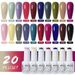 Arte Clavo 20Pcs 15ML Color Gel Nail Polish Set Semi Permanent Soak Off UV Gel Varnish Nail Base Top Coat Art Manicure Kit_viptrois.com