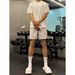 Men's Clothing Sexual Tension Wear Solid Color Shorts Men's Summer Fitness Sports Simple Pants Running Casual Four Point Pants_viptrois.com