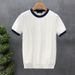 Men's Clothing High End Short Sleeved Sweater Men's Fashion Brand Spring And Autumn Inner Wear Bottoming Shirt Winter New Men's Thin Knitted Sweater_viptrois.com
