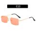 Double Beam Square Metal Sunglasses Trendy All Match Personality Sunglasses For Men And Women_viptrois.com