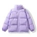 Men's Winter Thick Padded Jacket, Stand Collar Loose Fit Korean Style Trendy Unisex Casual Coat_viptrois.com