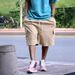 Men's Clothing New Solid Color Work Shorts With Multiple Pockets For Men In Summer Loose Straight Large Size Simple Casual Sports_viptrois.com