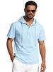2026 Men's Summer Cotton-Linen Short-Sleeved Hooded Solid Color Casual Breathable Loose Fit European Size T-Shirt_viptrois.com