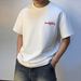Men's Lightweight Embroidered Cotton T-Shirt Summer Short Sleeve Breathable Casual Top Relaxed Fit for Daily Wear_viptrois.com