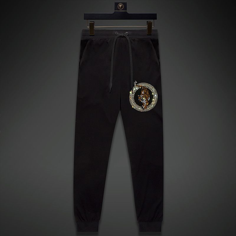 Men's Clothing Casual Trousers Men's Hot Diamond Tiger Head_viptrois.com