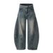 Men's Clothing Retro Scimitar Pants Men's Niche Design Wide Leg Loose Handsome Jeans Couple Pants_viptrois.com