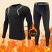 Men's Fleece-Lined Thermal Workout Set – Winter Running & Skiing Base Layer (Top + Pants) | Moisture-Wicking In Black/Grey/Navy (XS-XXL)_viptrois.com