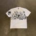 Heavyweight Pure Cotton Retro Loose T-Shirt Short Sleeved for Couples with Hunter Dog Print Unisex 250g_viptrois.com