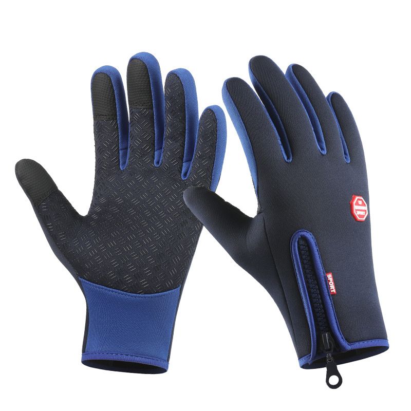 Men's Gloves Outdoor Sports Autumn And Winter Men's And Women's Velvet Touch Screen Warm Water Proof Non Slip Cycling Windproof Gloves_viptrois.com