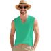 Men's Lightweight Breathable V-Neck Sleeveless Tank Top For Summer Gym Training & Vacation Wear_viptrois.com