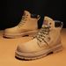 European Warm Series Yellow Winter Padded Men's High-top Work British Style Martin Boots Fleece Lined Leather Shoes_viptrois.com