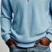 Men's Half-Zip Collar Sweatshirt – Color-Block Grid Design, Breathable Long Sleeve For Gym & Casual Wear_viptrois.com