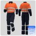 Men's Clothing Pure Cotton Jumpsuit Reflective Suit Labor Protection Clothing Reflective Strip Crew Work Wear_viptrois.com