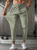 Summer Ice Silk Trousers, Men's Thin, Breathable, Large-sized Casual Stretch Trousers, Flat Feet, Quick-drying Trousers_viptrois.com