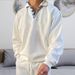 2026 Autumn Long-Sleeved V-Neck Men's Loose Collar Sweater Men's Clothing_viptrois.com