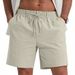 Men's Summer Drawstring Casual Shorts - Quick-Dry Lightweight Athletic Shorts For Gym, Beach, Travel | Multiple Pockets, Solid Colors_viptrois.com