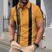 Men's Clothing 2025 Summer New Men's Lapel Digital Printing Color Matching Casual Outdoor Short Sleeved T Shirt_viptrois.com