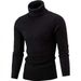 Men's Spring And Autumn New Casual Slim High Collar Pullover Sweater Top Twist Pattern_viptrois.com