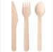 Disposable Wooden Biodegradable Tableware Printed Commercial Hotel Restaurant Birch Wood Spoon Thickened Fork_viptrois.com